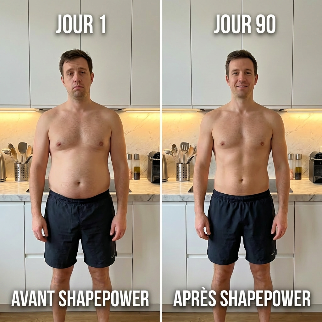 Comparatif avant et après : Jour 1 → Jour 90